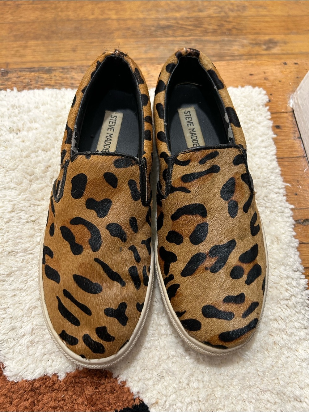Steve Madden women Leopard Slip-On Sneakers in Brown/Black size 6.5